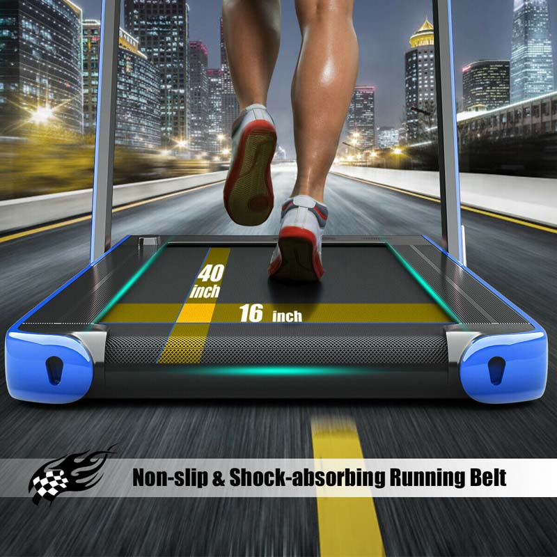 2-in-1 Folding Electric Treadmill, 2.25 HP, Under-Desk, with Dual Display and Smart App Control