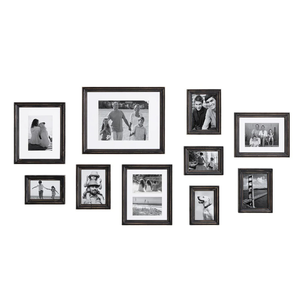 10-Piece Wood Gallery Wall Picture Frame Set, Decorative Photo Display Frames for Living Room, Bedroom and Home Decor