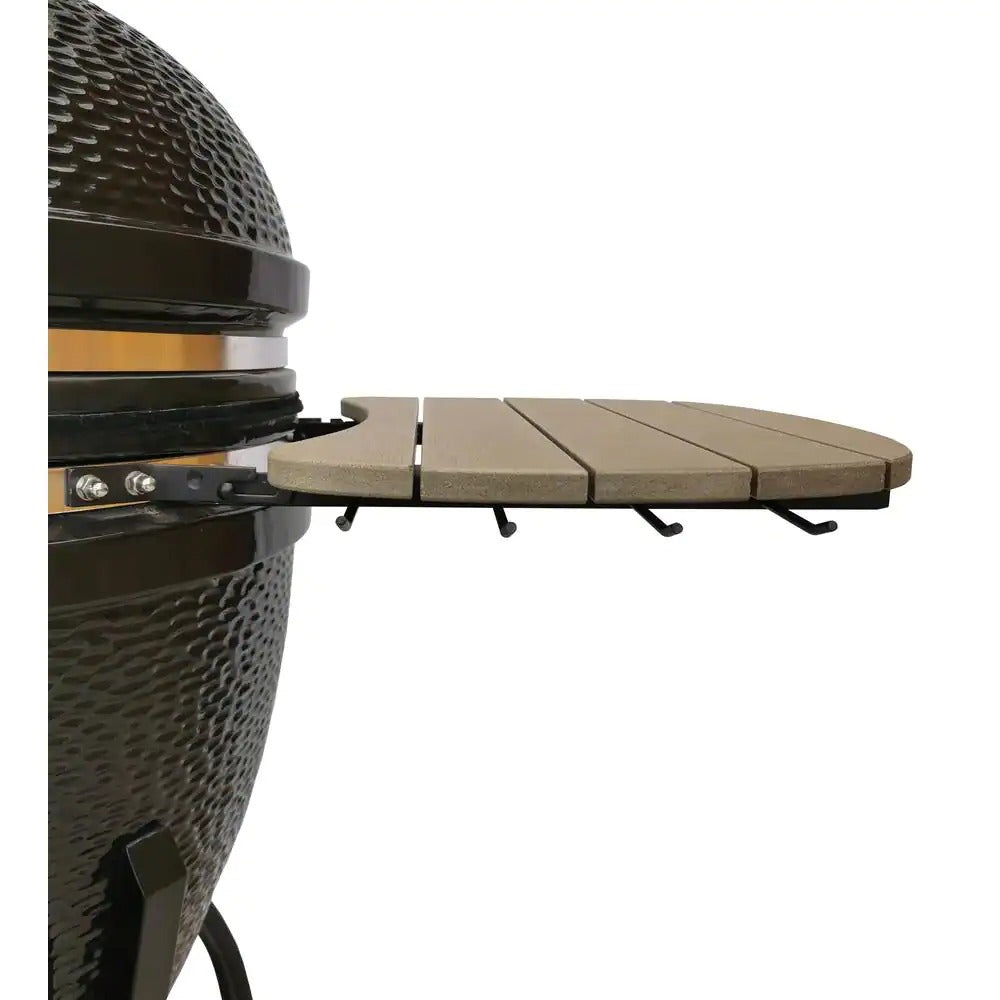 22-Inch Kamado-Style Ceramic Charcoal Grill with Grill Cover