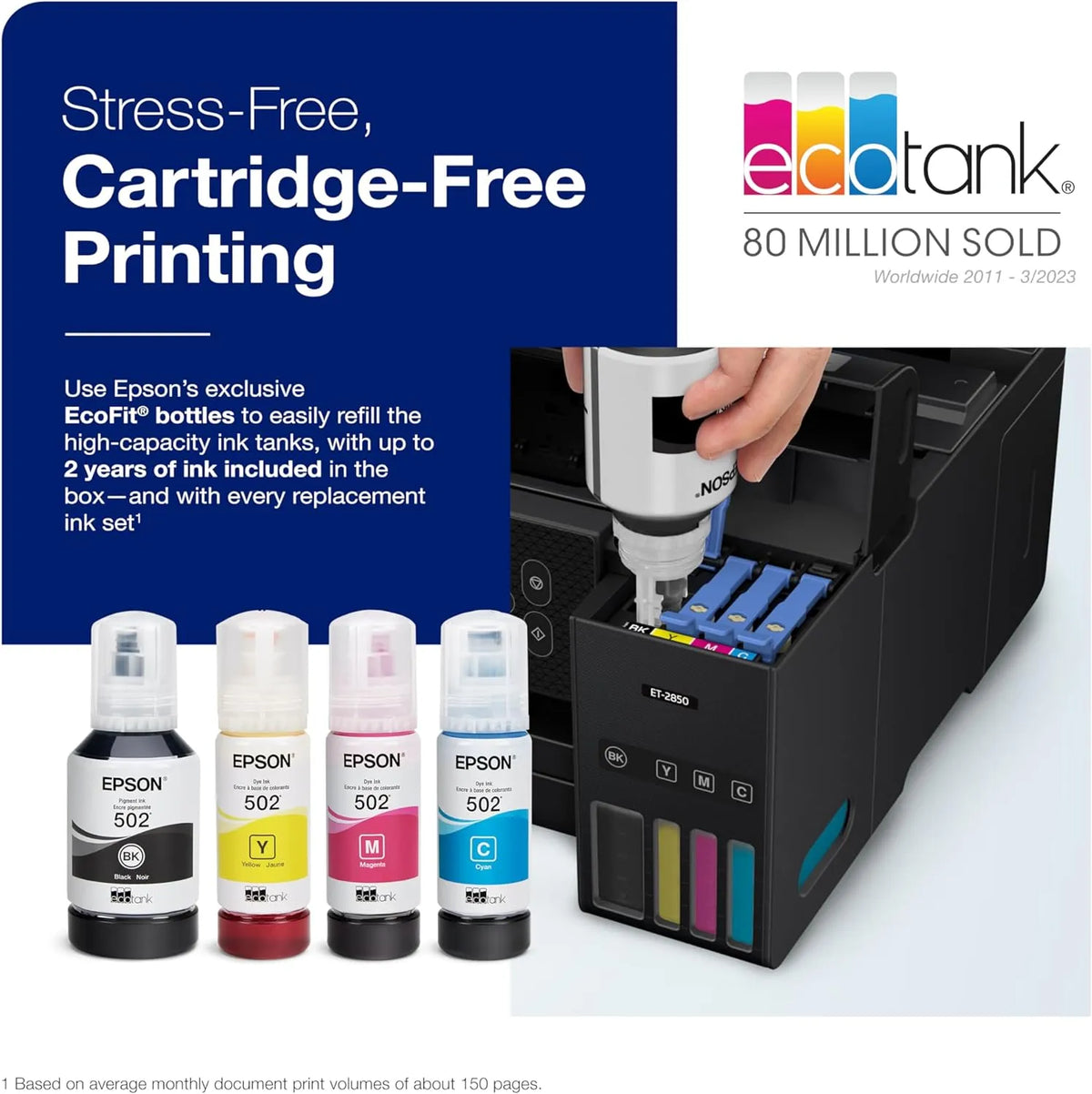 Wireless All-in-One Inkjet Printer with Scanner, Copier, Fax, ADF and Ethernet, White