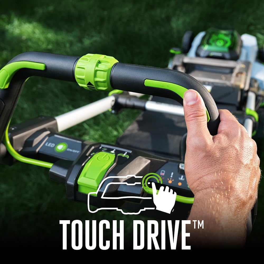 21-Inch 56V Self-Propelled Cordless Lawn Mower with 2 x 4.0Ah Batteries and Rapid Charger, Black