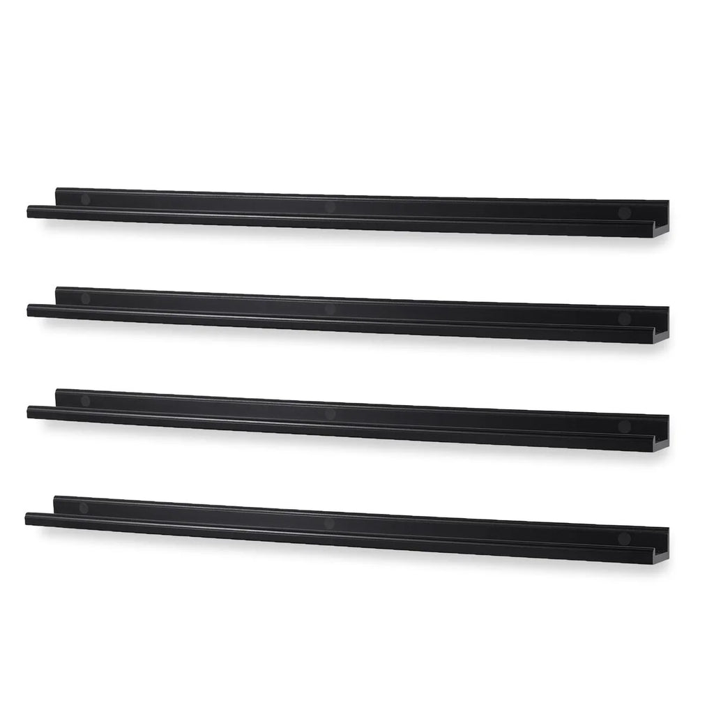 Set of 4 Floating Wall Shelves, 46 Inch Picture Ledge Display Shelves for Photos, Artwork and Home Decor