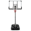 Portable Outdoor Basketball Hoop, Adjustable 64-79 Inch Height, 44-Inch Backboard with Wheeled Fillable Base