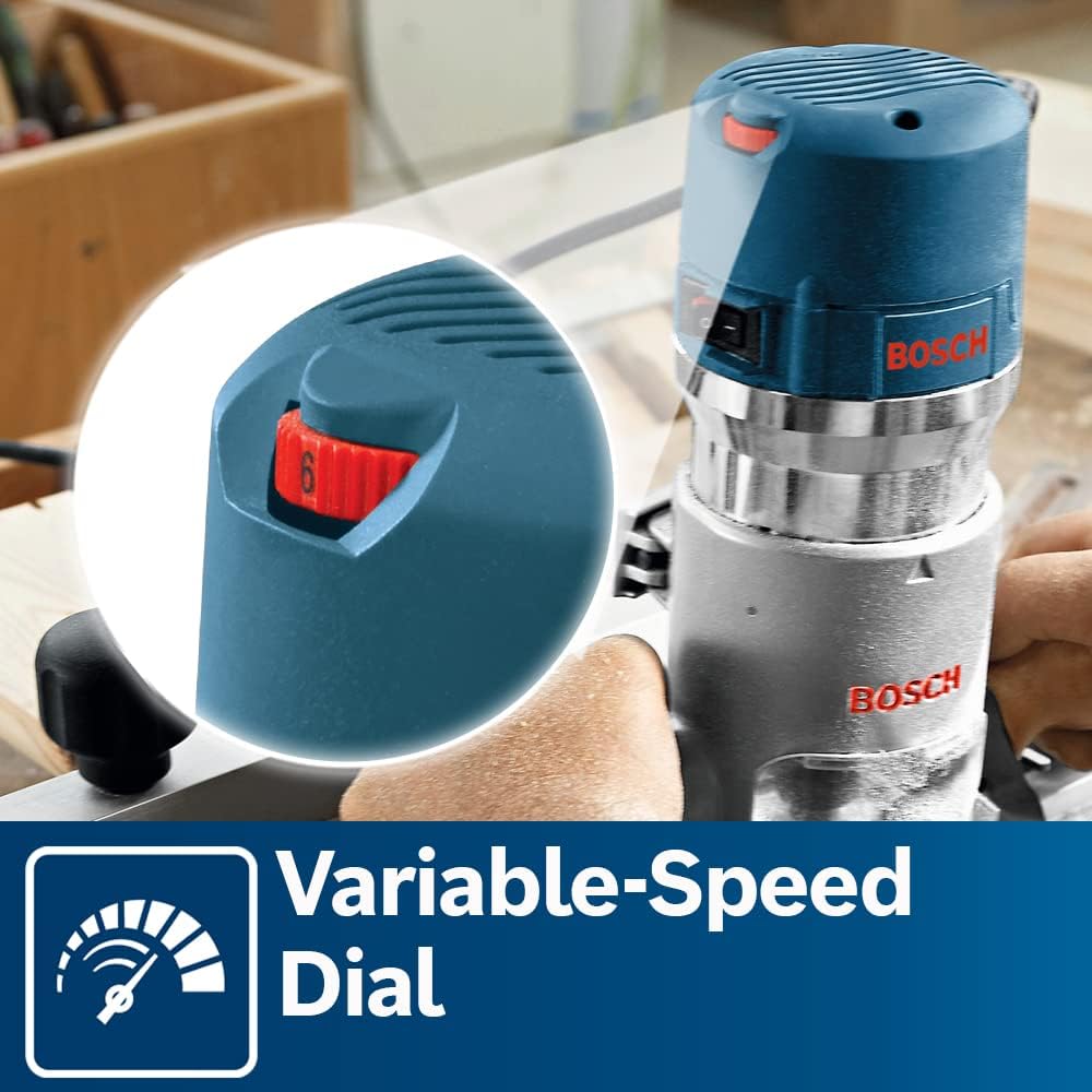 12-Amp 2.25 HP Variable-Speed Router Combo Kit with Plunge Router and Fixed Base