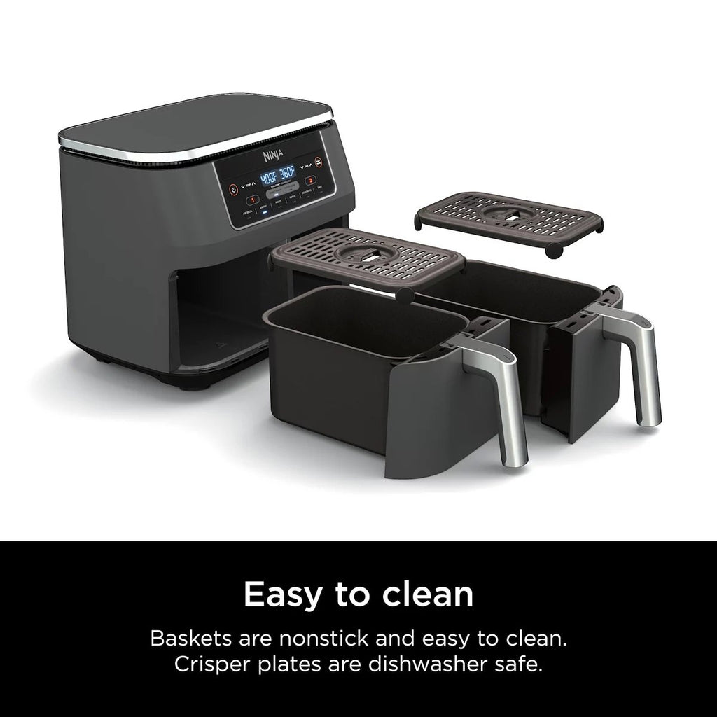 8-Qt 2-Basket Air Fryer – 6-in-1 with DualZone Technology and Smart Finish