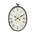 Metal Wall Clock with Bird Design, Decorative Vintage Hanging Clock for Living Room, Bedroom and Home Decor