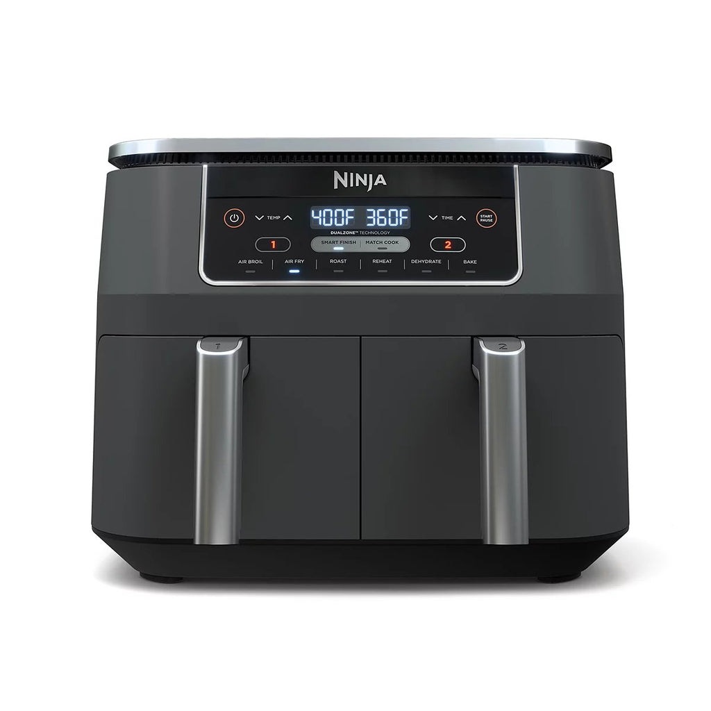8-Quart Dual-Zone 2-Basket Air Fryer with 6 Cooking Functions