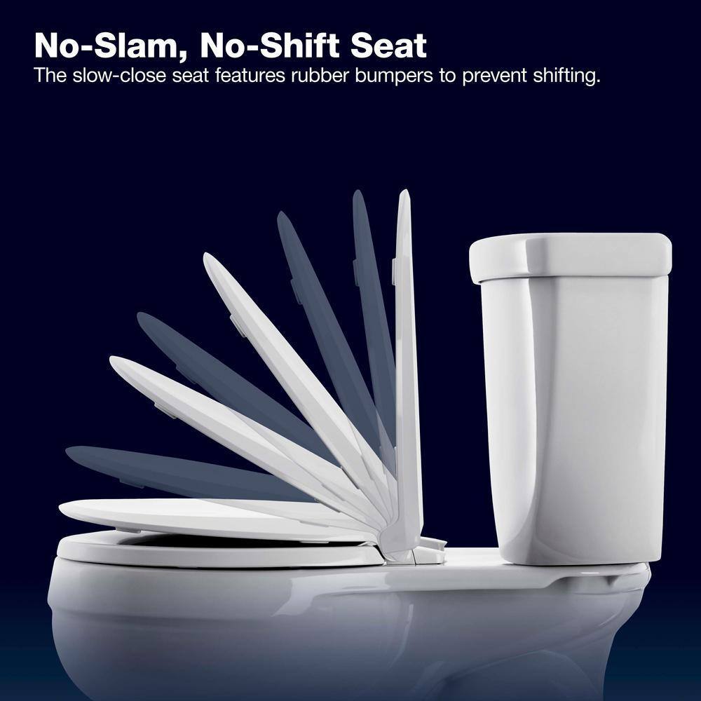 Extra-Tall Elongated Toilet, 1.28 GPF, White, with Seat