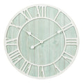 Green Blue Quartz Coastal Wall Clock, Decorative Nautical Wall Clock for Living Room, Bedroom and Home Decor