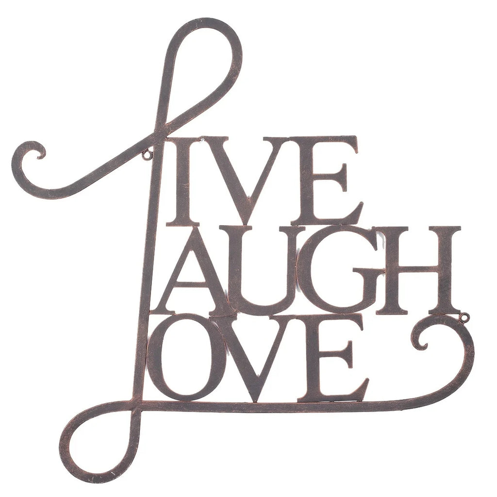 Live Laugh Love Wall Decor, Inspirational Metal Wall Art Sign for Living Room, Bedroom and Home Decoration