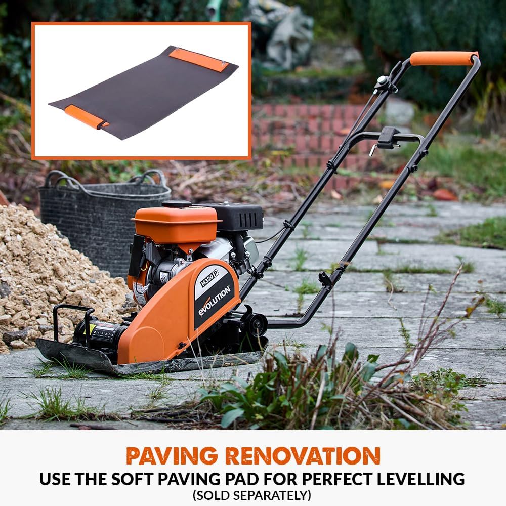 Electric Plate Compactor, Vibratory Soil Compactor for Pavement, Artificial Turf, Patio, Blockwork, Sand and Soil Ground Preparation