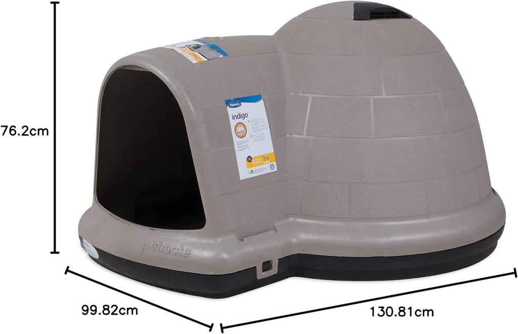 XL Igloo Dog House for 90–125 Lb. Dogs, All-Weather Pet Shelter, Made in USA
