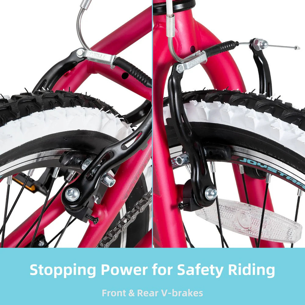 20-Inch/24-Inch Kids Mountain Bike, Single-Speed Bicycle