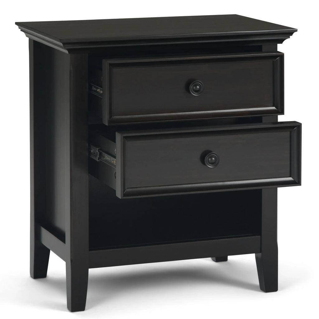 24 Inch Wide Solid Wood Nightstand, Bedside Table and Bedroom End Table