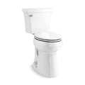 Extra-Tall Elongated Toilet, 1.28 GPF, White, with Seat
