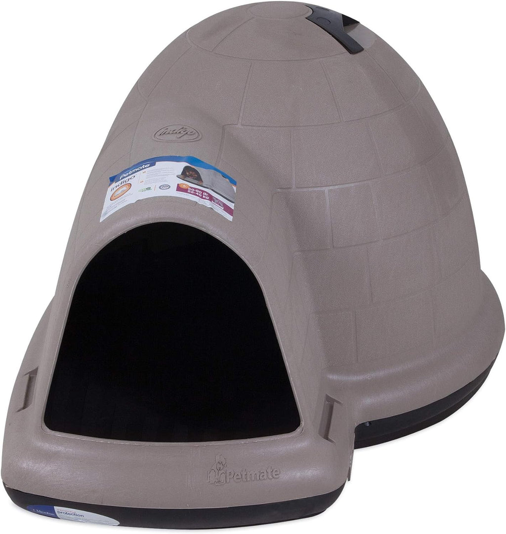XL Igloo Dog House for Dogs 90-125 Lbs., All-Weather Pet Shelter, Made in USA