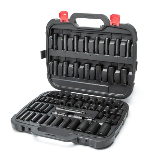 1/2 in. Drive SAE/Metric Impact Socket Set (64-Piece)