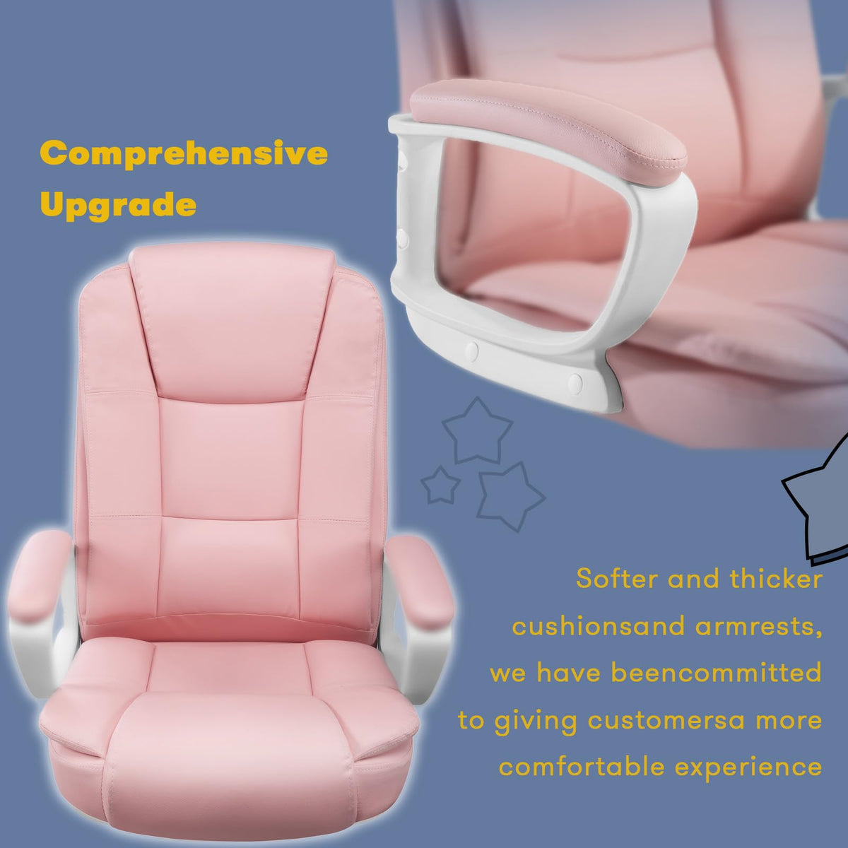 400 LBS Big and Tall Office Chair, Heavy Duty Ergonomic Computer Desk Chair for Home Office and Workspace