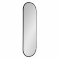 Modern Capsule Framed Wall Mirror, Decorative Oval Accent Mirror for Living Room, Bedroom and Entryway