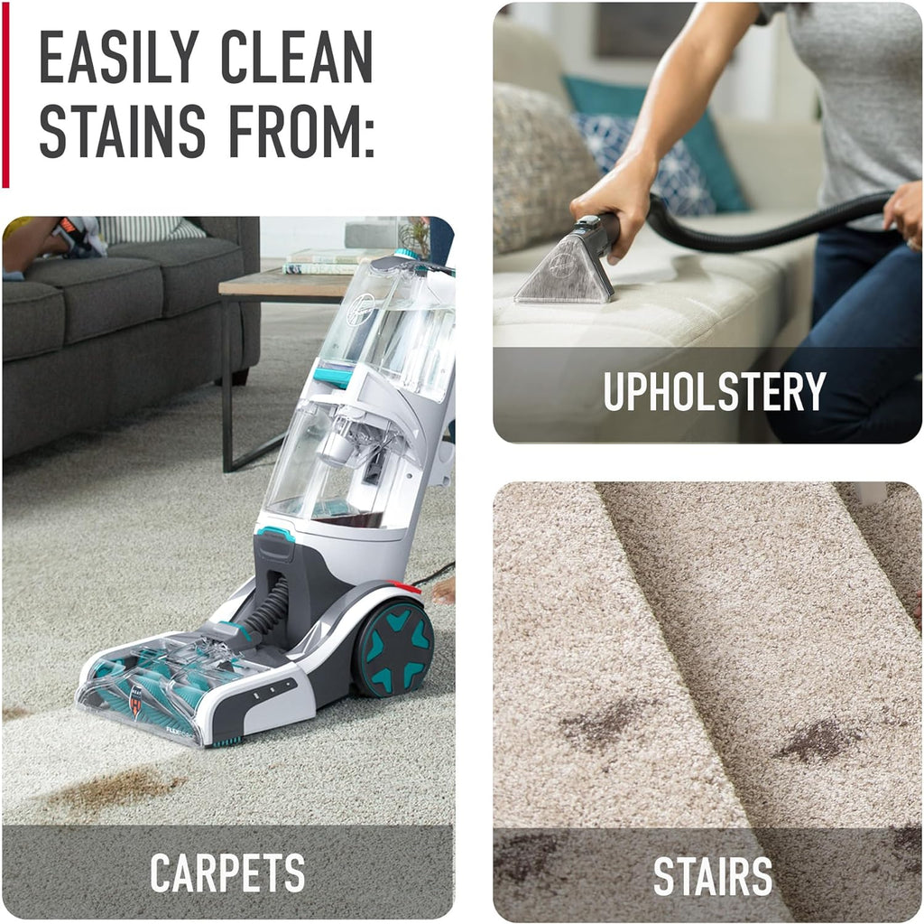 Automatic Carpet Cleaner Machine for Carpet and Upholstery, Deep Cleaning Shampooer, Turquoise