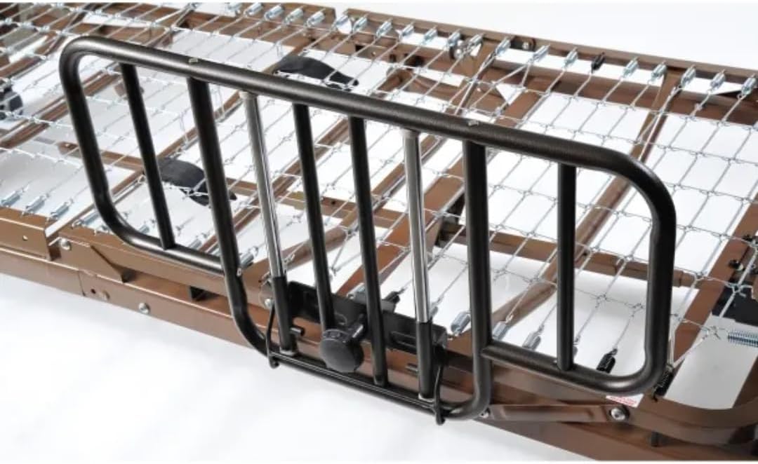 Fully Electric Hospital Bed with Foam Mattress and Half Rails