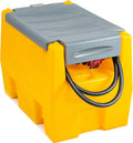 58-Gallon Gasoline Fuel Tank with 12V Electric Transfer Pump, 40 GPM, 4-Meter Hose, Yellow