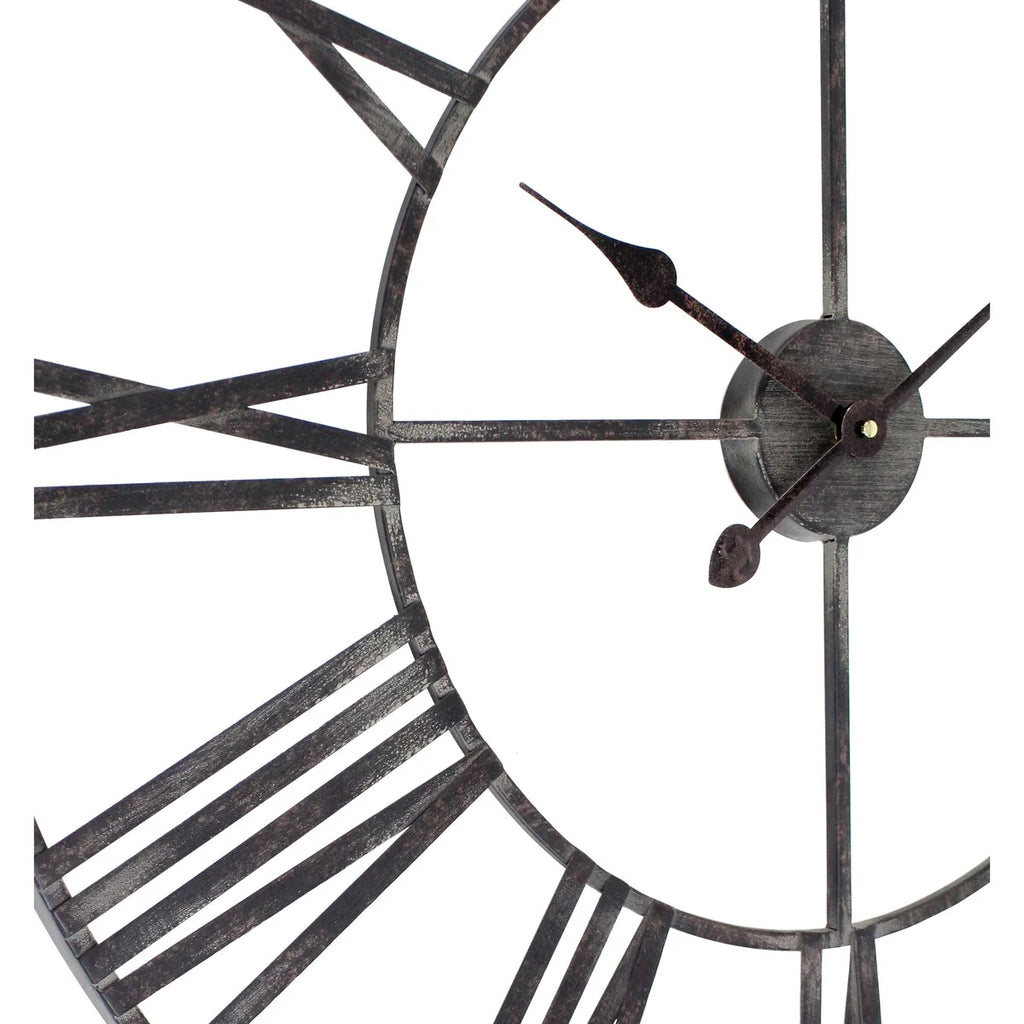 Modern Round Metal Wall Clock, Decorative Circular Hanging Clock for Living Room, Bedroom and Office