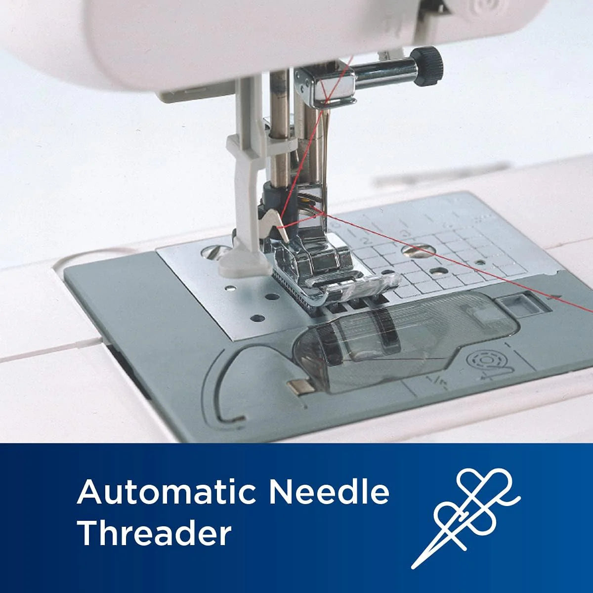Computerized Sewing and Quilting Machine, 165 Built-in Stitches, LCD Display, Wide Table, 8 Included Presser Feet, White, 20 x 12 x 17 Inches