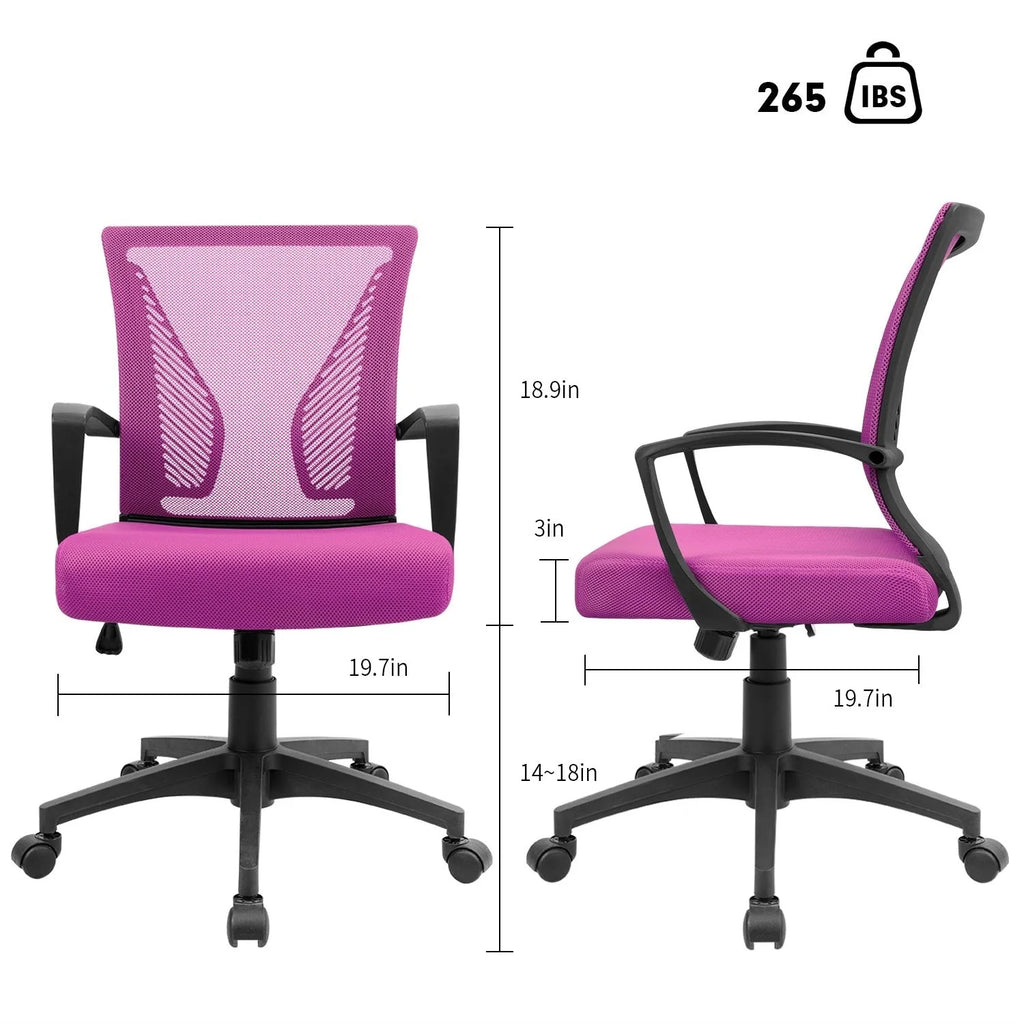 Ergonomic Mesh Office Chair with Lumbar Support, Breathable Computer Desk Chair
