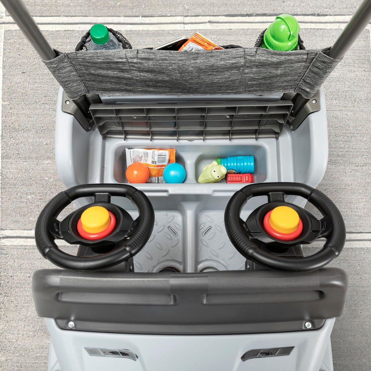 Kids 2-Seat Side-by-Side Push Car, Push Ride-On SUV, Double Seat Ride-On Toy Vehicle for Toddlers and Young Children