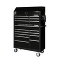 41-Inch Tool Chest and Cabinet Combo - 16-Drawer Rolling Tool Storage, Gloss Black