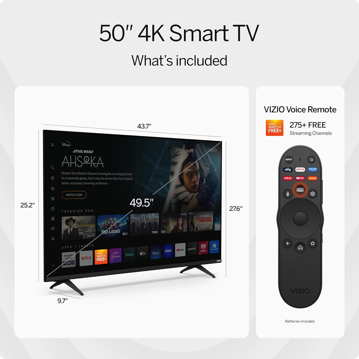 50-Inch 4K HDR Smart TV with Dolby Vision, HDR10+ and WiFi 6