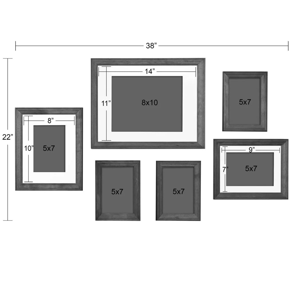 Gallery Wall Frame Set, Multi-Piece Decorative Picture Frames for Photos, Artwork and Home Decor