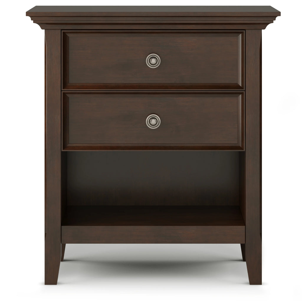 24 Inch Wide Solid Wood Nightstand, Bedside Table and Bedroom End Table