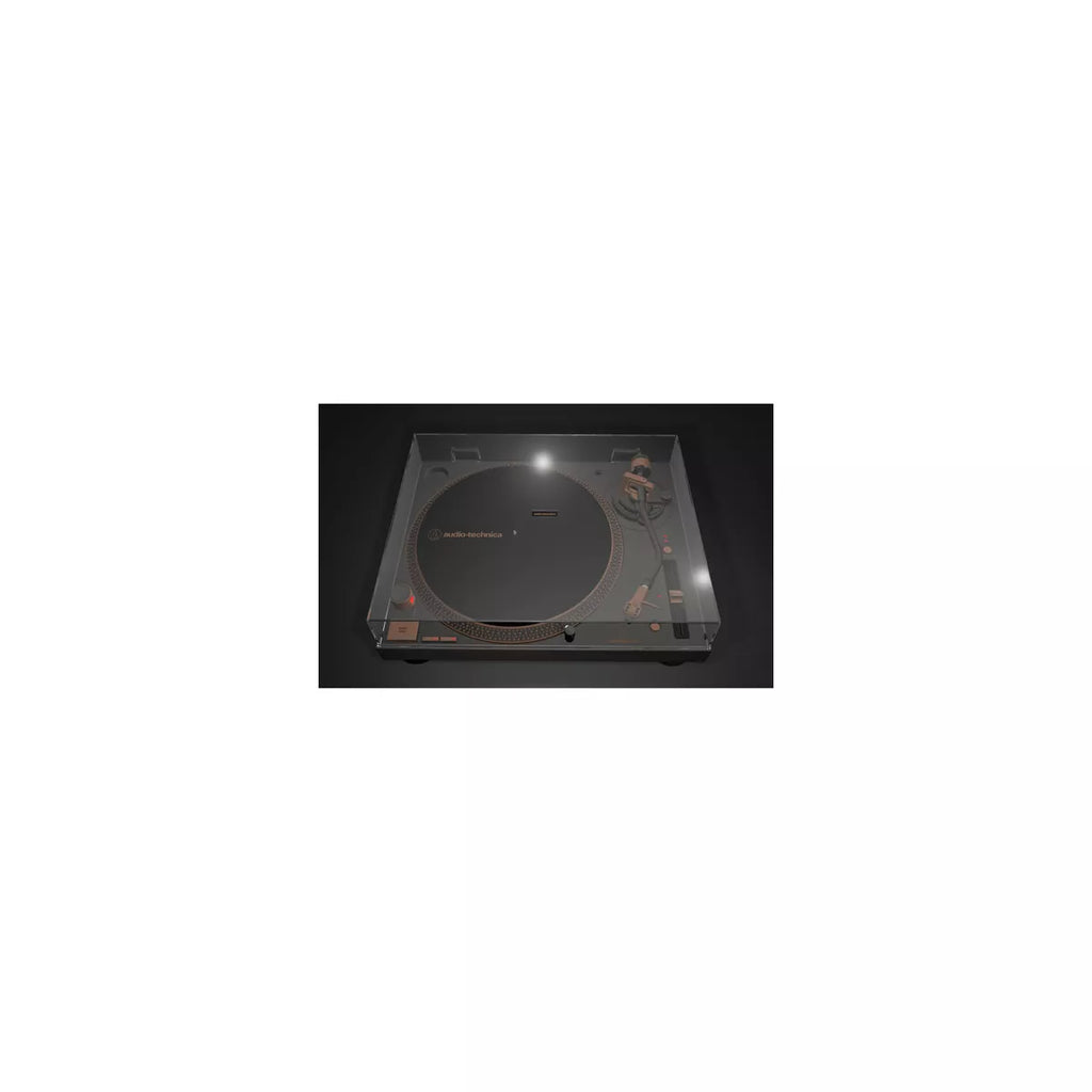 Direct-Drive USB Turntable, 3-Speed Vinyl Player with Built-In Preamp and Digital Conversion, Bronze