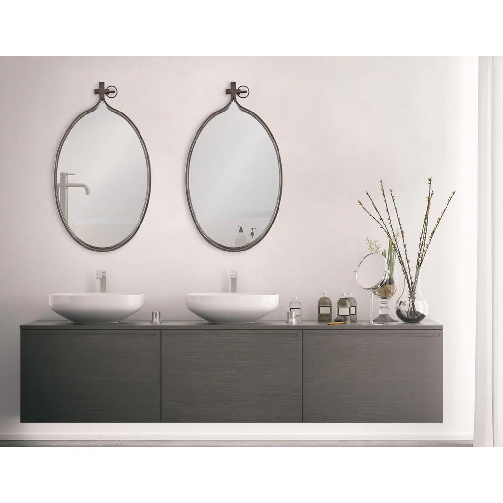 Modern Round Wall Mirror, Decorative Circular Accent Mirror for Living Room, Bedroom and Entryway