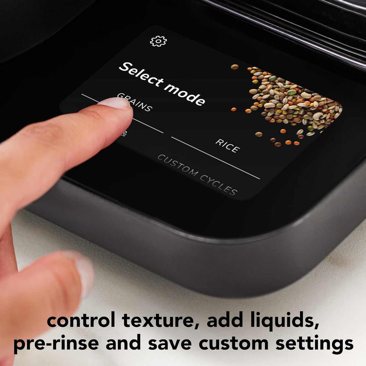 8-Cup Grain and Rice Cooker with Integrated Scale and Delayed Cook