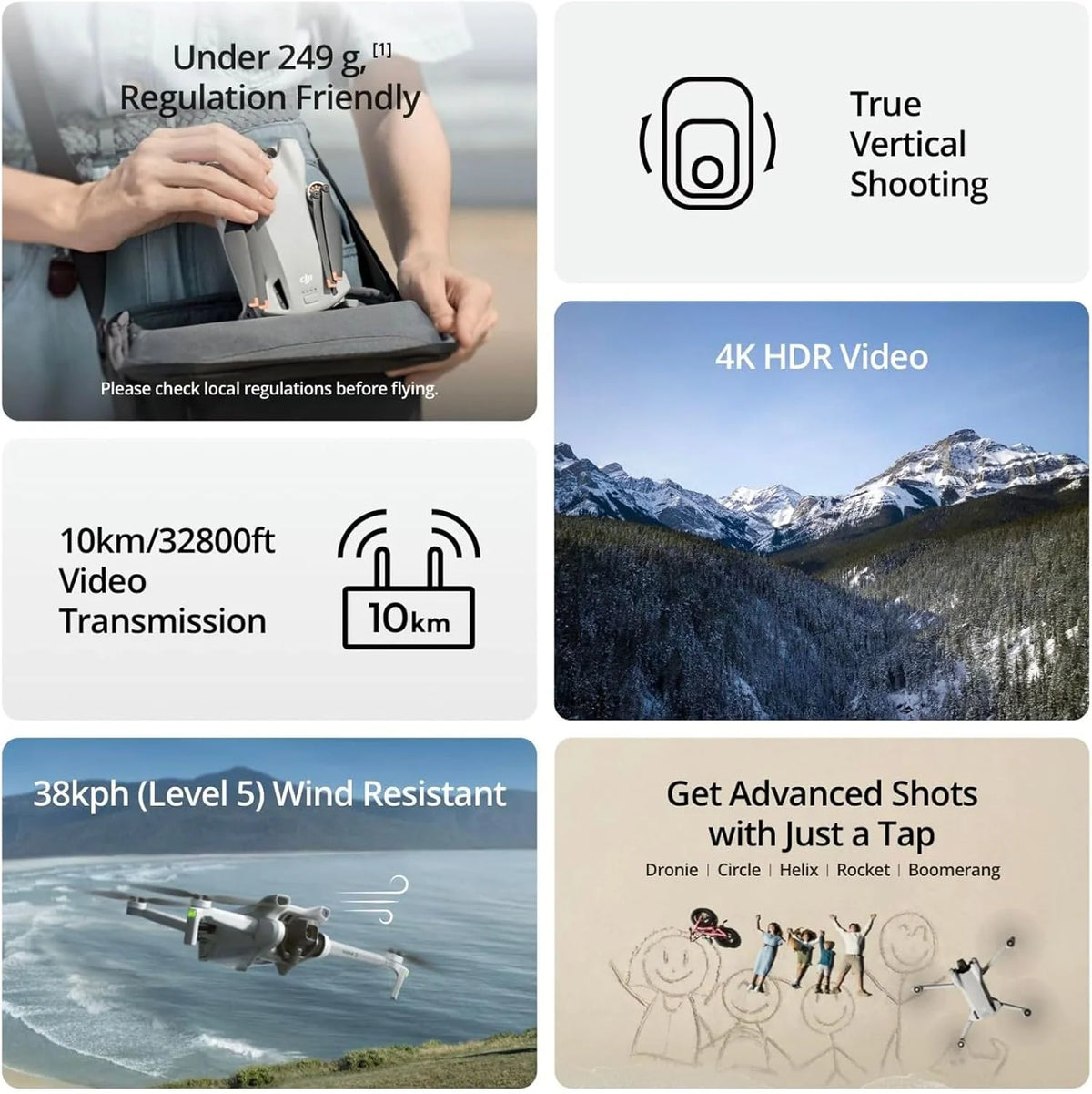 4K Camera Drone with 38-Min. Flight Time, 10 km Video Transmission, GPS Auto Return and Vertical Shooting