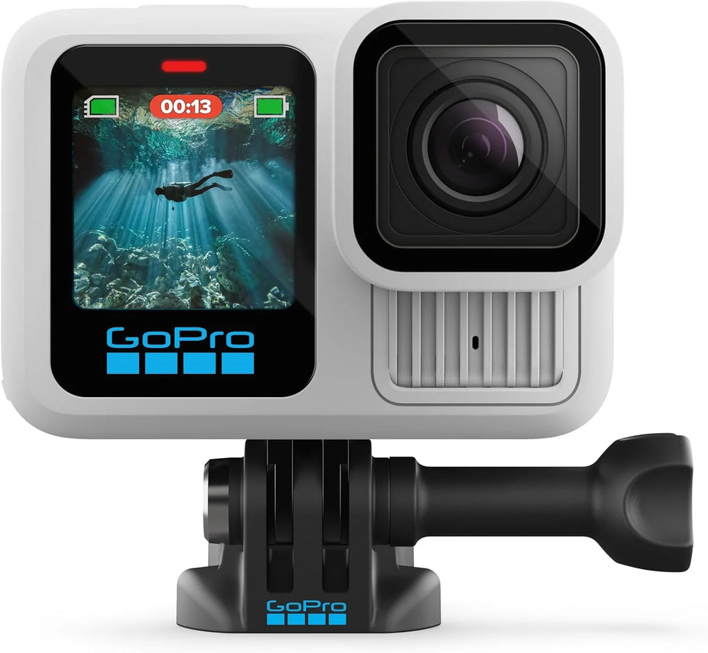 Waterproof Action Camera, 5.3K 60FPS Video, 27MP Photos, Wide-Angle Lens Compatibility, Black