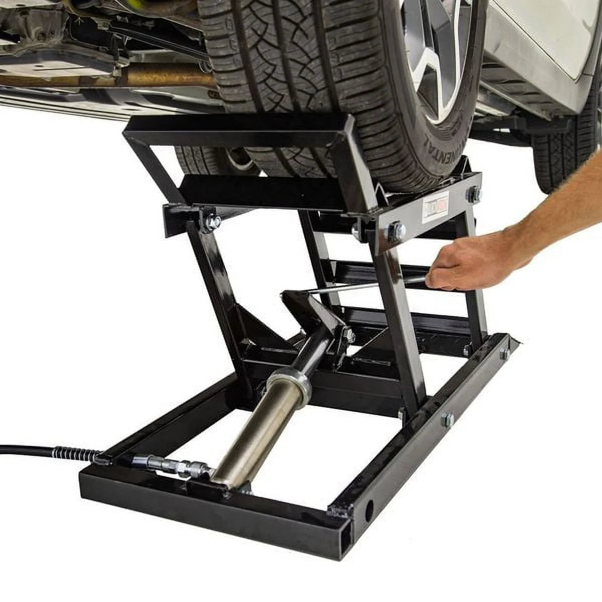 Hydraulic Car Lift with Ramps, 3,000 lb. Capacity per Pair, Heavy-Duty Vehicle Lift for Automotive Maintenance and Repair