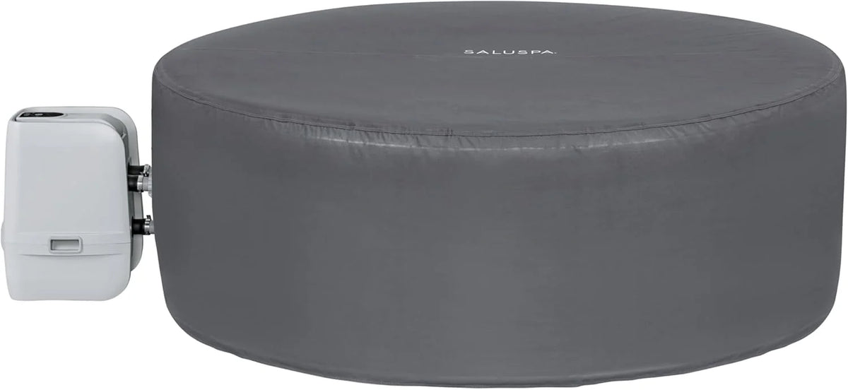 71 x 26-Inch Inflatable Hot Tub Spa for 2-4 Persons, Portable, with 2 Covers, Black