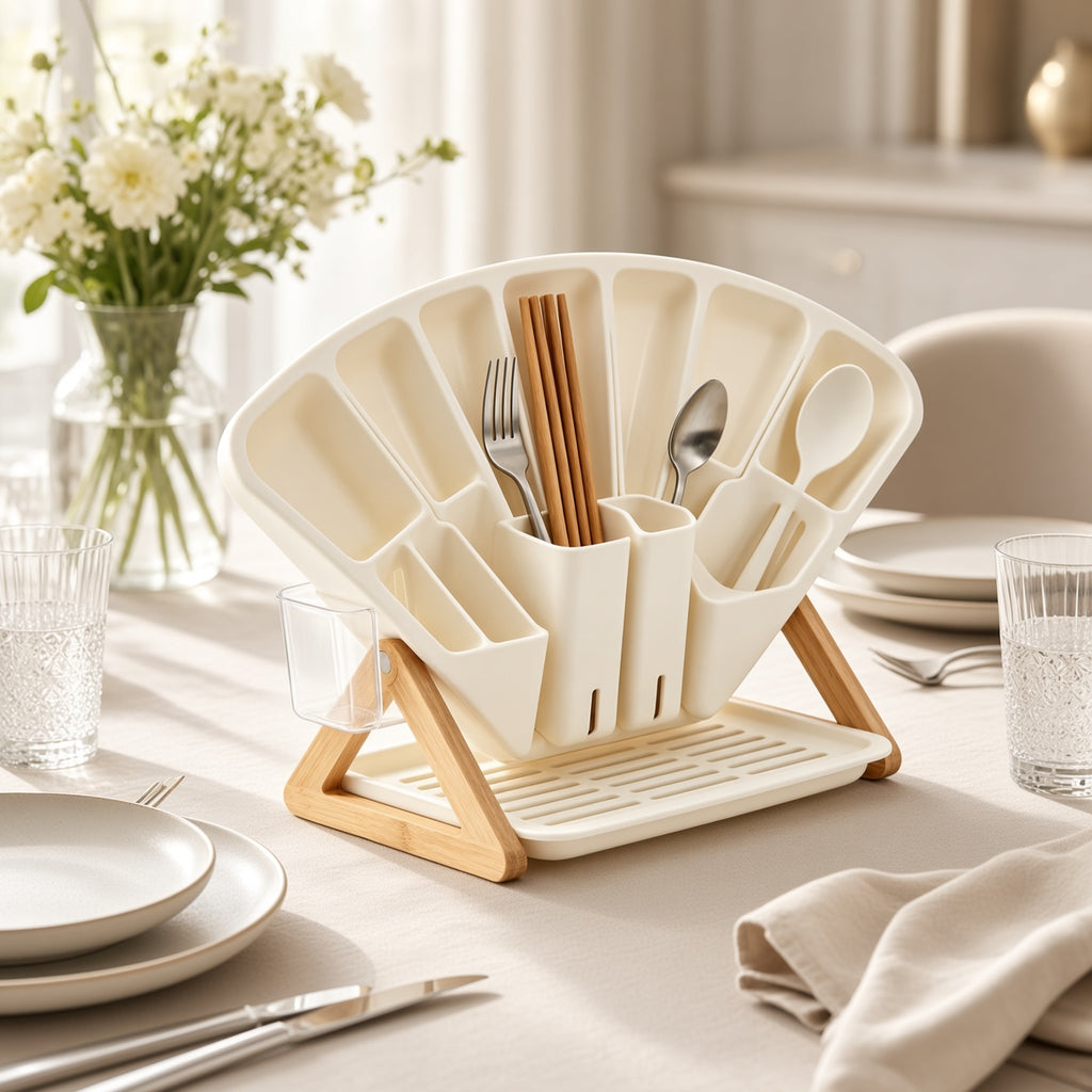 Fan-Shaped Silverware Organizer