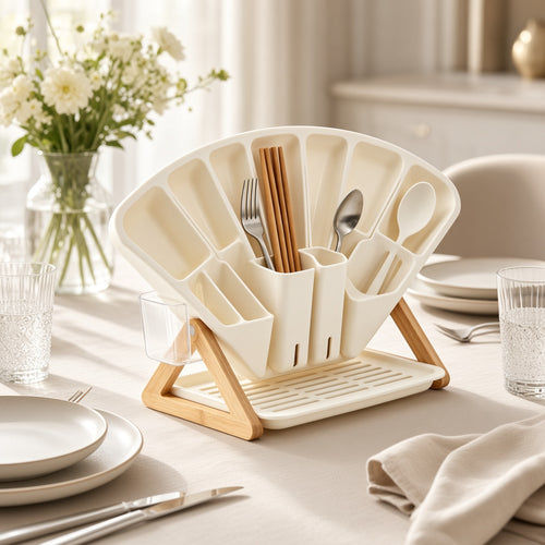 Fan-Shaped Silverware Organizer