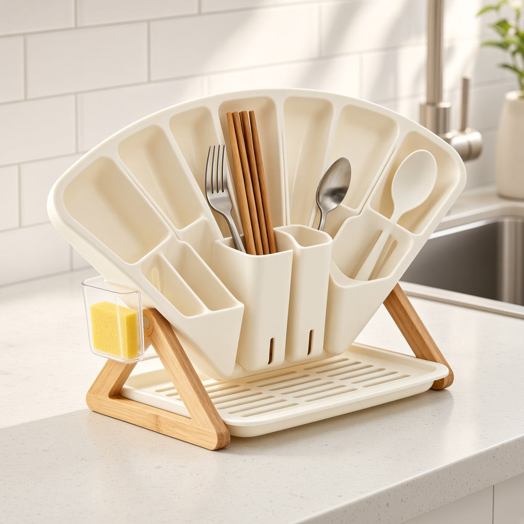 Fan-Shaped Silverware Organizer