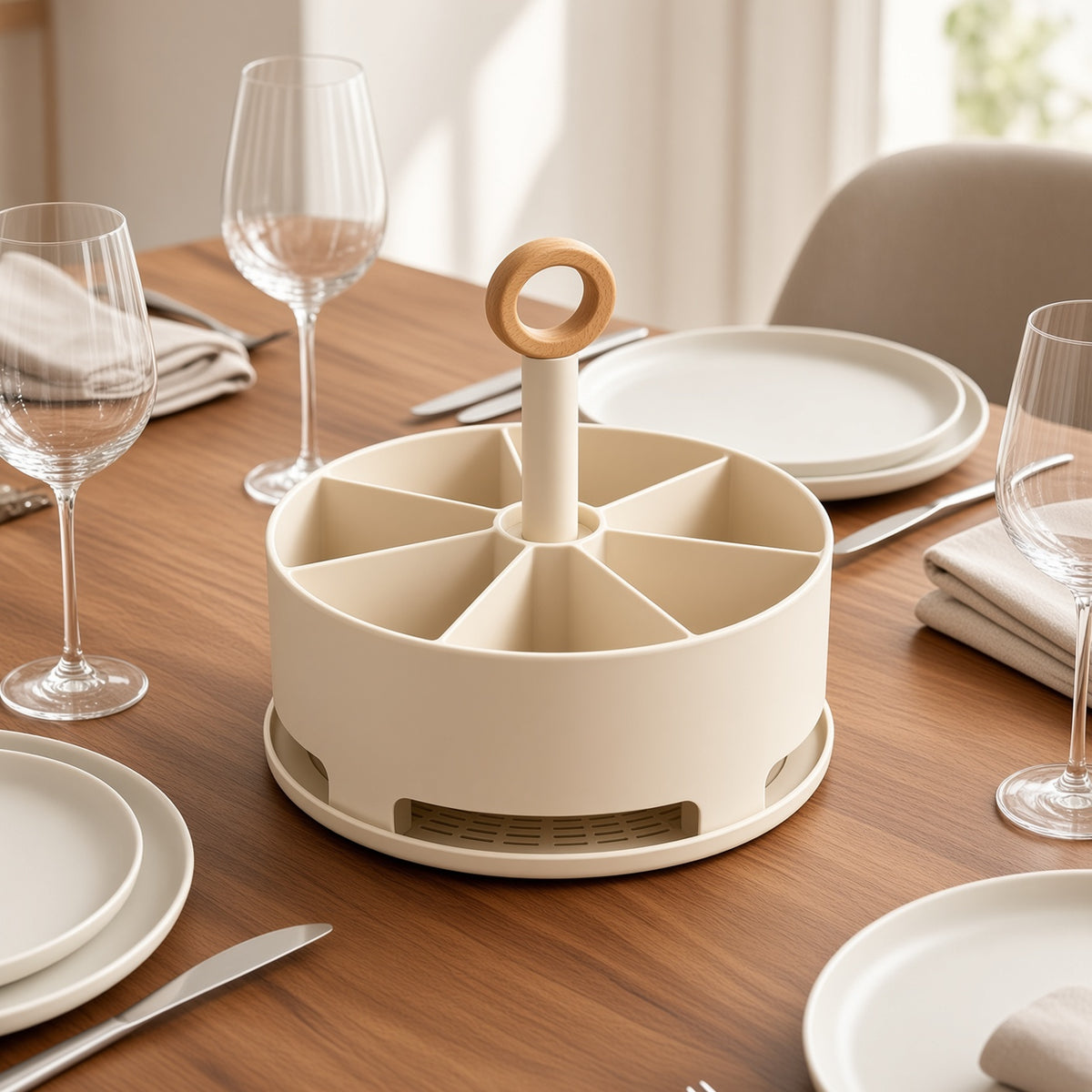 Rotatable Silverware Organizer