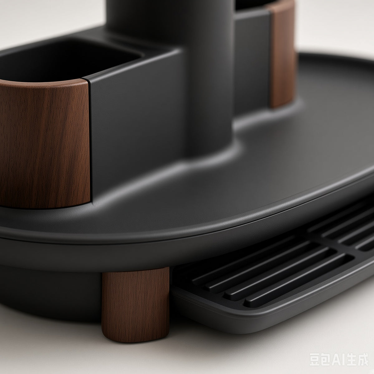 Multi-Compartment Utensil Caddy with Drain Drawer